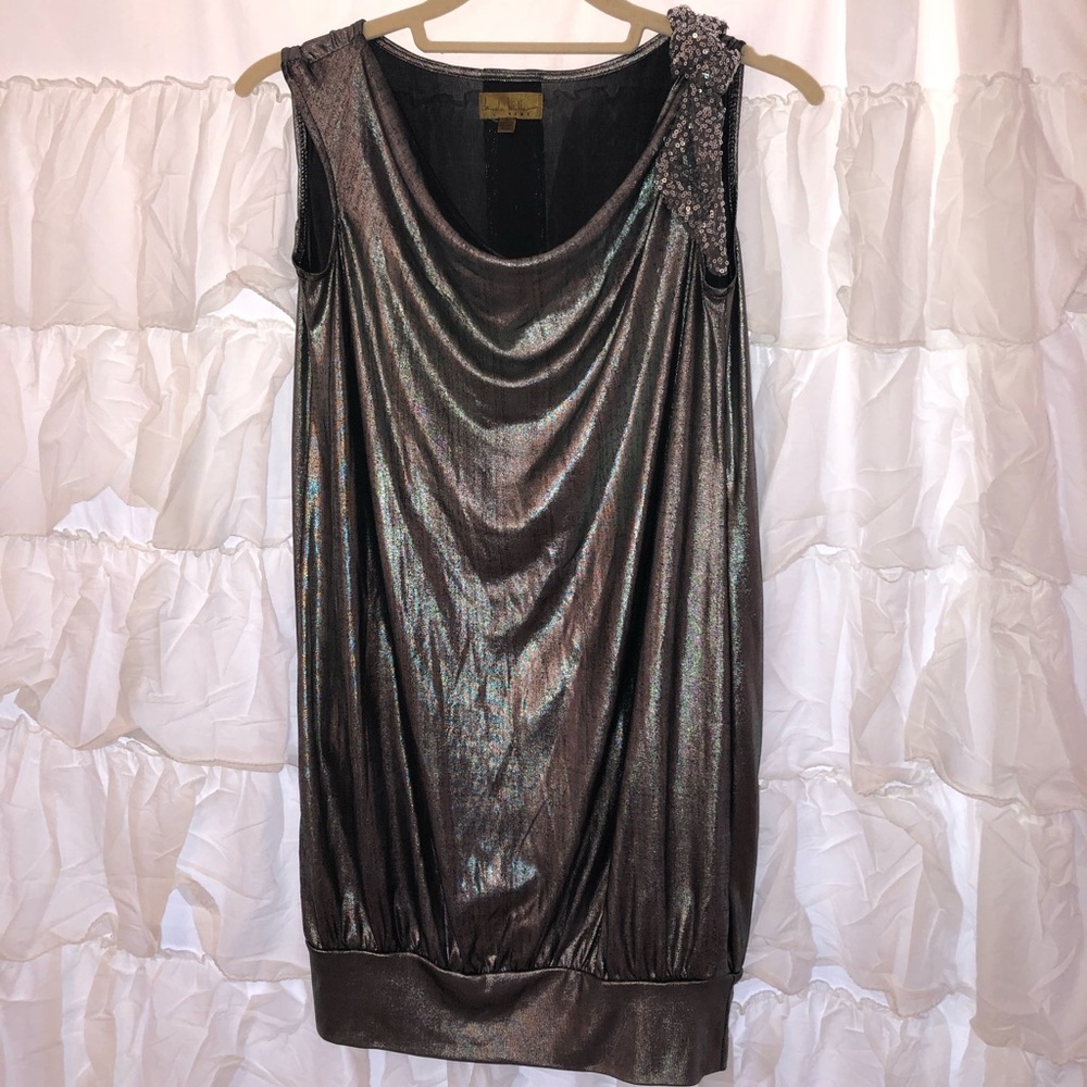 🌙Silver Mini Dress